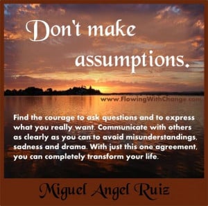 Don't Make Assumptions: Assumption, Design Quotes