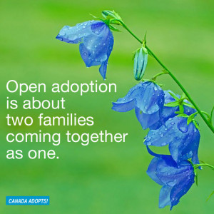 Open adoption is about two families coming together as one.”