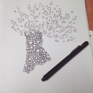bubble tree in progress i love drawing trees for some reason might end ...