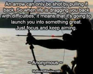 An arrow can only be shot by pulling it back.