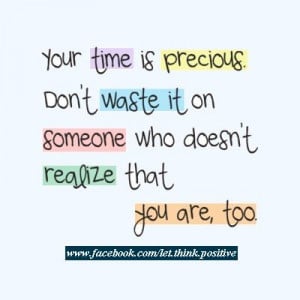 time is precious ...