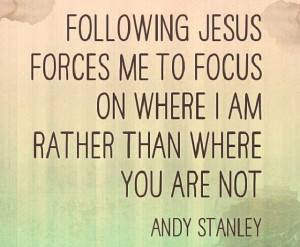 following Jesus ...