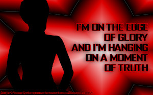 The Edge Of Glory - Lady Gaga Song Lyric Quote in Text Image