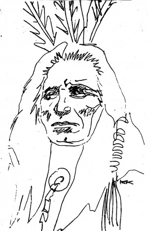 Indian Chief Ink Drawing...