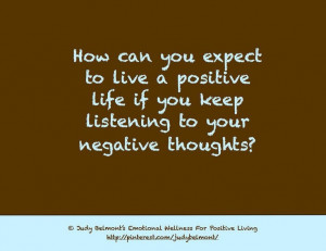 Positive thoughts = positive action.