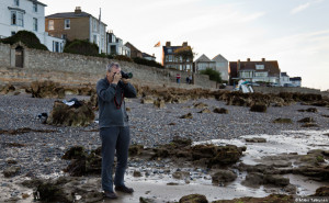 Martin Parr at work on the beach at Seaview, on the Isle of Wight ?