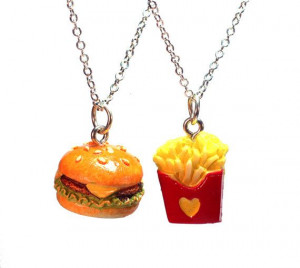 ... Friends Jewelry, French Fries, Friends Necklaces, Miniature Food