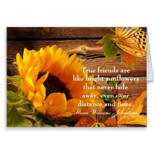 Friend's Birthday Card, Rustic Fall Sunflower