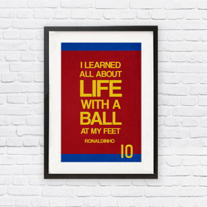 Ronaldinho #10 FC Barcelona Inspirational Life Quote Poster Print ...