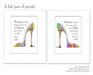 Funny Shoe Humor illustrated print high heel by VanityGallery, $12.50