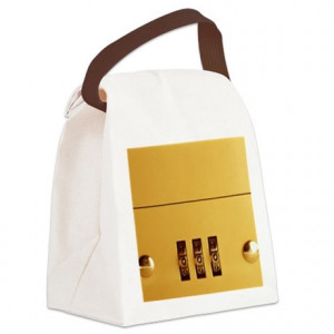 Combination Lock - Canvas Lunch Bag