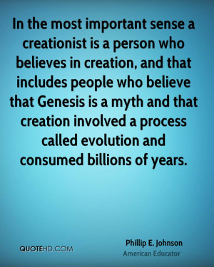 In the most important sense a creationist is a person who believes in ...