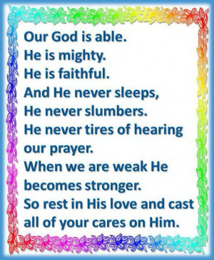 Prayer Quotes able mighty faithful stronger