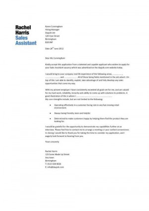 Sales Assistant resume template Matching cover letter for Sales ...