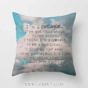 Paul Walker Quotes 16x16 Decorative Throw Pillow Cover Commemorative ...