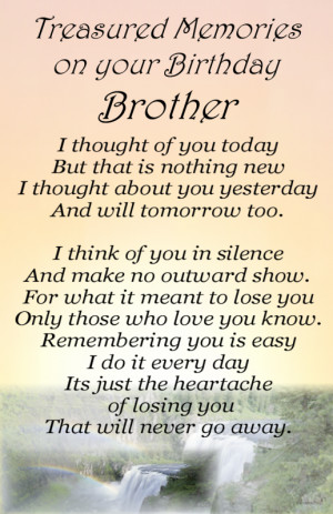 Details about Bereavement Grave Card BROTHER Birthday my no 64