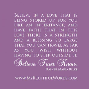 Believe in Love...