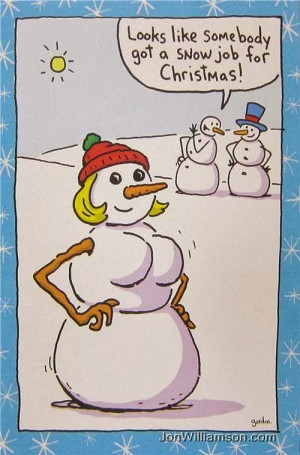 Funny Snowman Cartoon Joke...