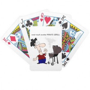 Funny Barbecue Cookout Quote Cartoon Cook Bicycle Poker Cards