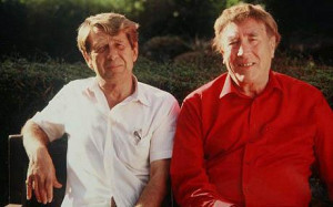 Dennis Heymer (left) with Frankie Howerd