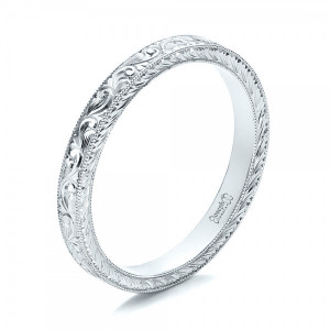 ... › Women's Wedding Rings › Custom Hand Engraved Wedding Band