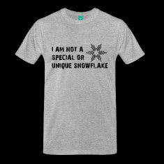 not a special or unique snowflake t shirt designed by mistertees