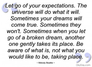 let go of your expectations