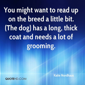 ... Bit. The Dog Has A Long, Thick Coat And Needs A Lot Of Grooming