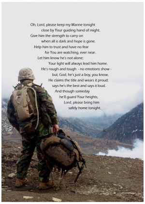 Marine Mom Prayer. I Love You, Aspen.