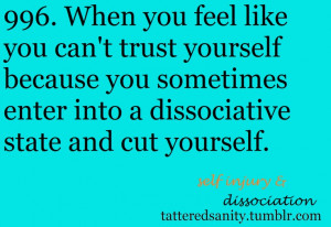 self-injury & dissociation