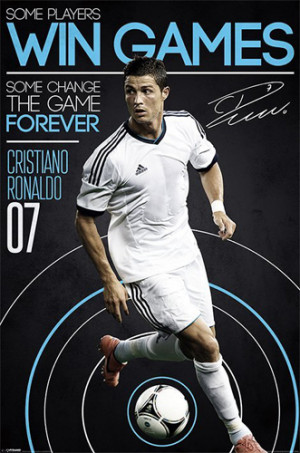 Cristiano Ronaldo Change the Game Real Madrid Soccer Poster - Pyramid ...