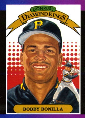 Bobby Bonilla on the Pirates. Painted by Don Russ