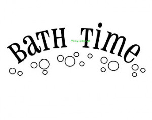 Bath Time with Bubbles Bathroom Wal l Decal Vinyl Wall Decals Wall ...