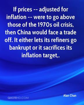 ... trade off. It either lets its refiners go bankrupt or it sacrifices