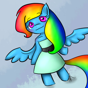 Girly Rainbow Dash by Jadedhyrt