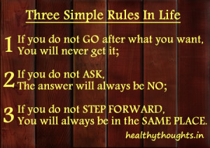 Three Simple Rules Life Quotes