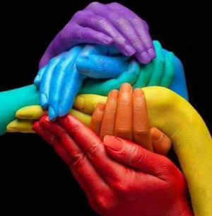 Rainbow hands