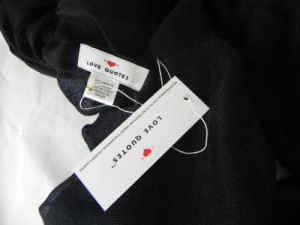 Love Quotes Italian Linen Meditation Scarf Wrap