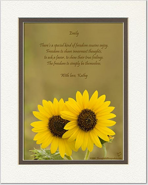 Personalized Cousin - Two Sunflowers Photo Gift