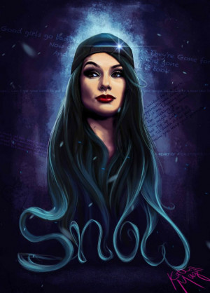 Fan art of Snow Tha Product. Digital painting by Kate Magill.