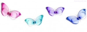 Colorful Butterflies in a Row Facebook Cover Layout