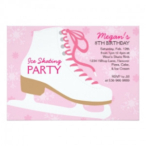 pink shoelace ice skates party