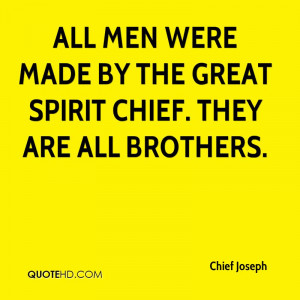 Chief Joseph Men Quotes