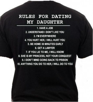 Dad Daughter Shirts Rules for Dating my by PlatinumChocolat3, $12.50