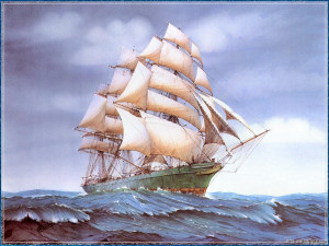 art painting sailing ships flying dutchman pirate ship model sailing
