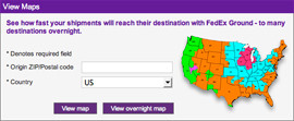 View service maps for your FedEx Ground ® shipments.