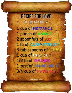 love #quote purehappylife.com - Recipe for LOVE!