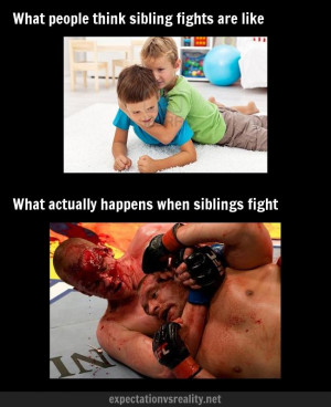 Siblings fighting