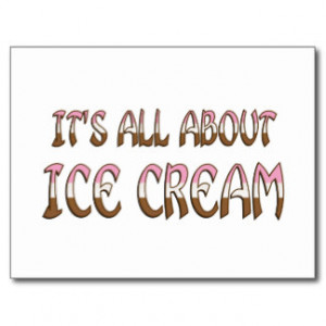 All About Ice Cream Post Card