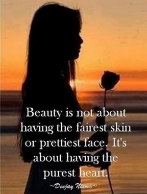 Beauty is not about having the fairest skin or prettiest face. It's ...
